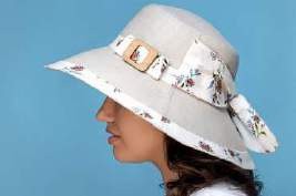 Шляпа лён цветы  Шляпа лён цветы