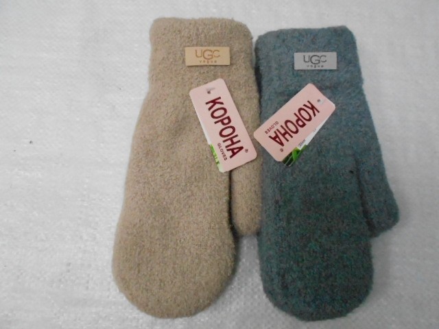  варежки жен. шерсть бамбук