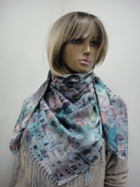  Клубки+город платок