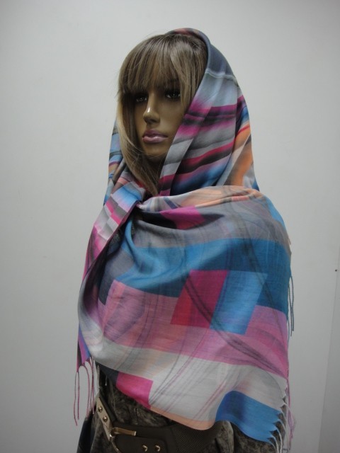  Абстракция+клетка платок