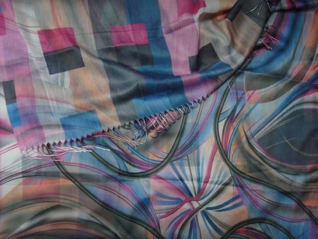  Абстракция+клетка платок