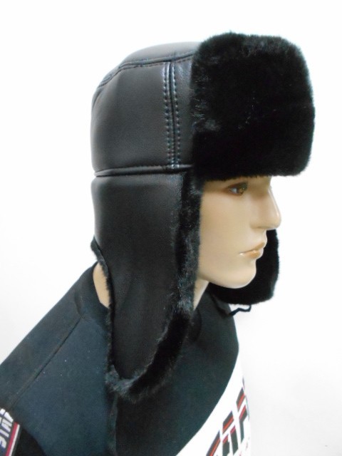  Ушанка муж. кожа+норка