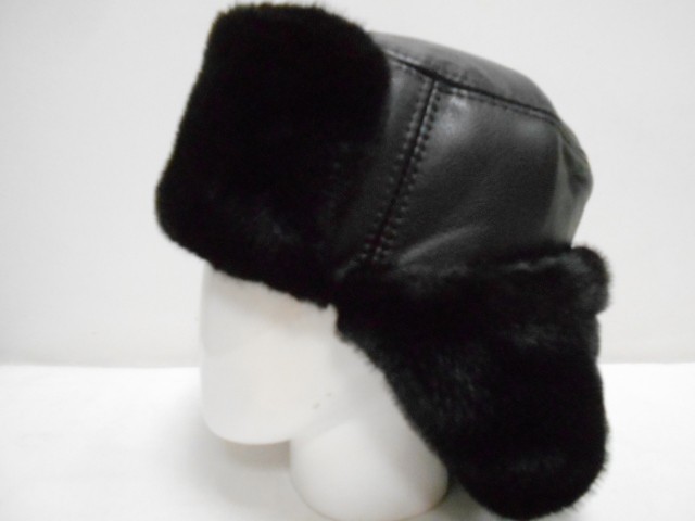  Ушанка муж. кожа+норка