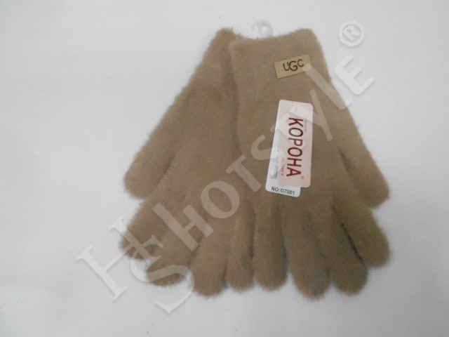  Перчатки жен. UGG пух норки