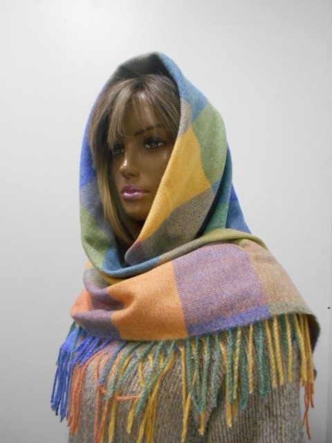  Клетка платок меланж