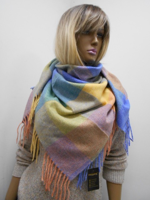  Клетка платок меланж