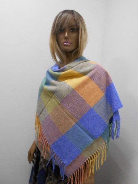  Клетка платок меланж