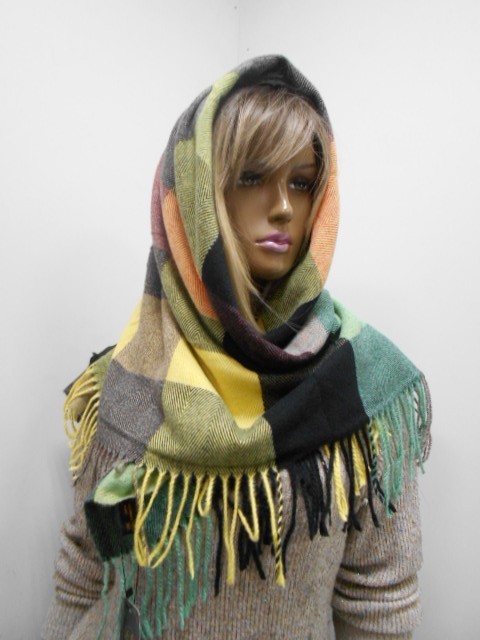  Клетка платок меланж