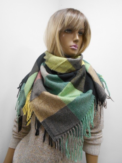  Клетка платок меланж