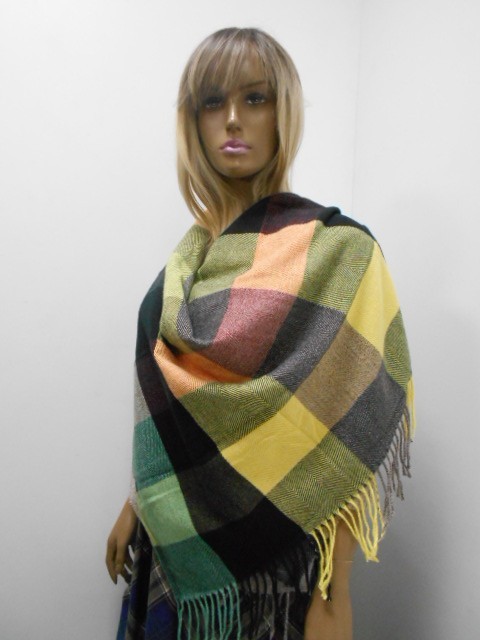  Клетка платок меланж