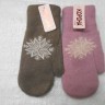  Варежки жен. снежинки