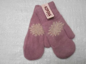  Варежки жен. снежинки