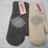  Варежки жен. снежинки