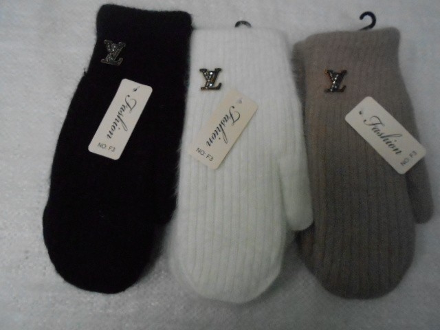  варежки жен. шерсть Мериноса