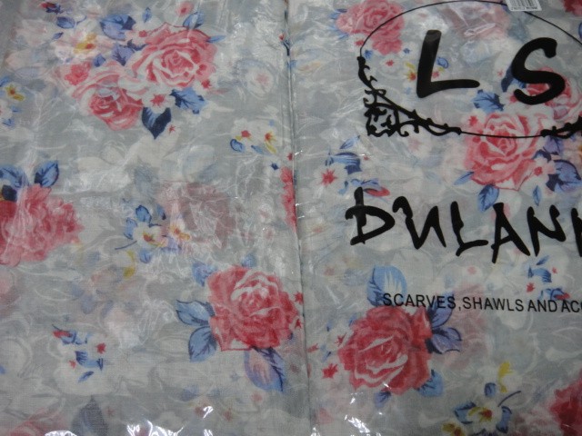  3D цветы шарфик