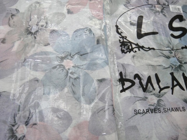  3D цветы шарфик