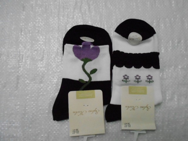  Носки жен.  цветы