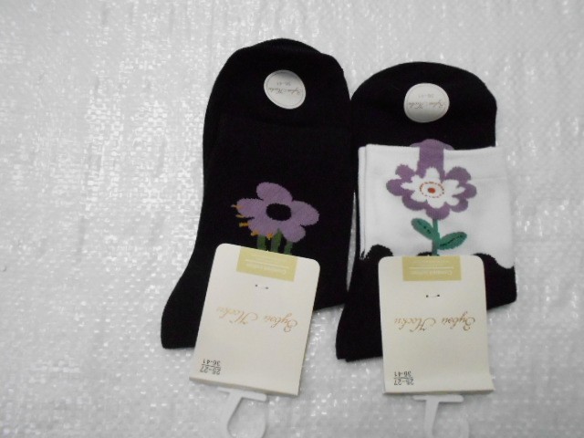  Носки жен.  цветы