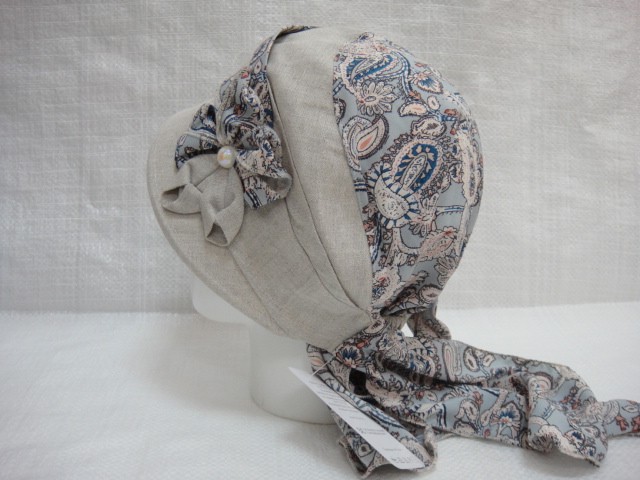 Кепка-бандана лён