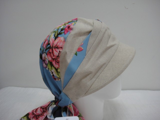 Кепка-бандана лён