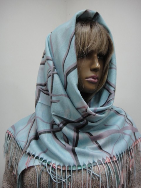  3D цветы+абстракция платок