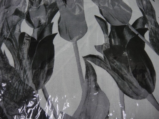  3D цветы+абстракция платок