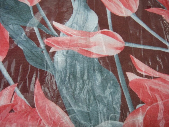  3D цветы+абстракция платок