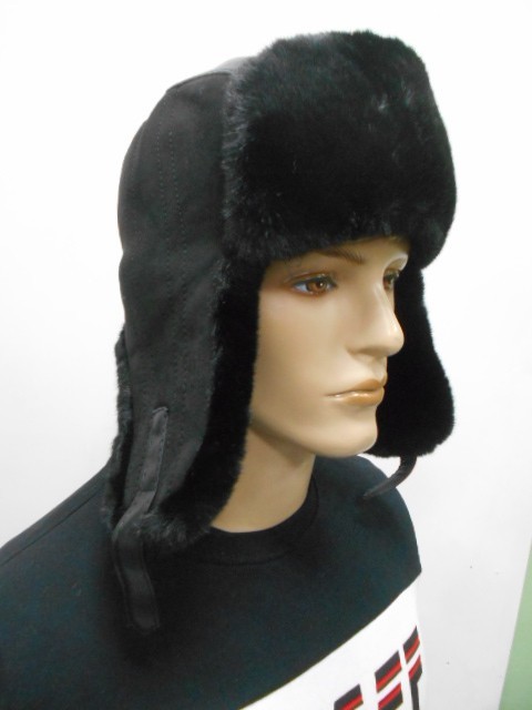  Ушанка замша+кожа