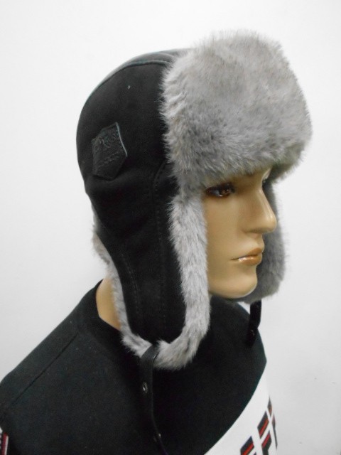  Ушанка замша+кожа