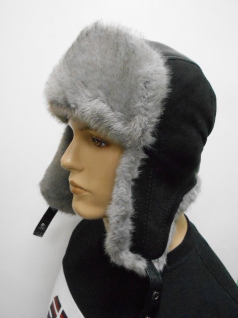  Ушанка замша+кожа
