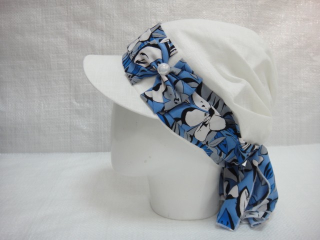 Кепка-бандана лён