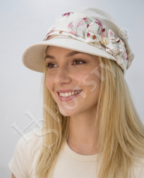  Кепка -бандана лён