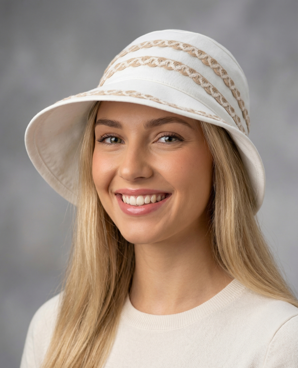  Кепка -шляпа лён