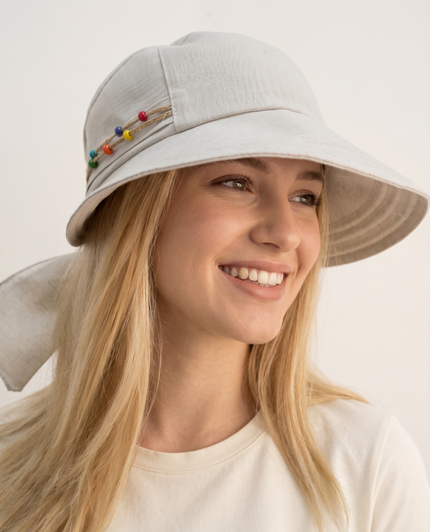  Кепка -шляпа лён 