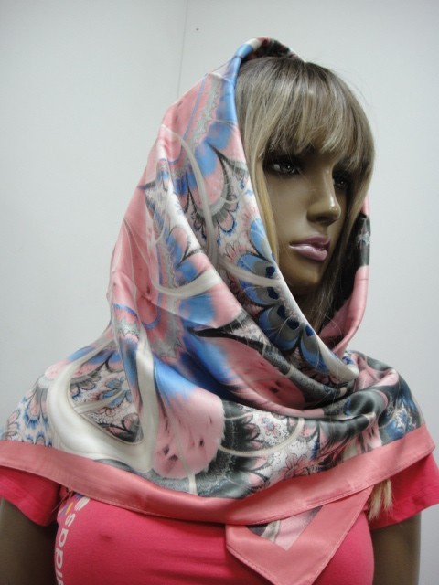 3D цветы платок