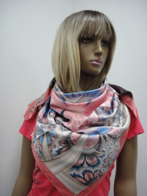 3D цветы платок