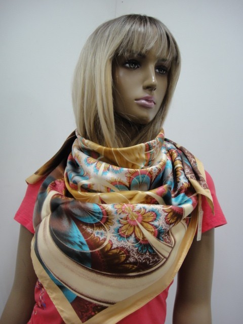 3D цветы платок