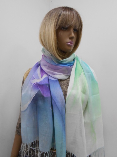 3D цветы палантин