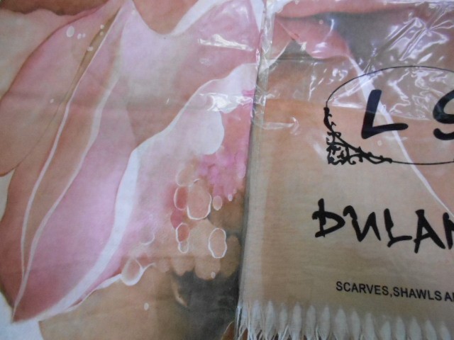 3D цветы палантин