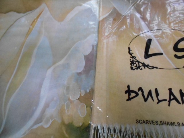 3D цветы палантин