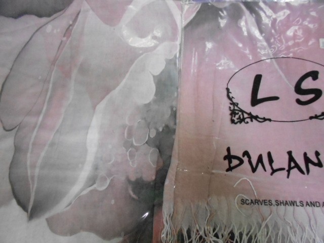 3D цветы палантин