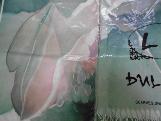 3D цветы палантин