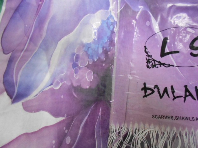 3D цветы палантин