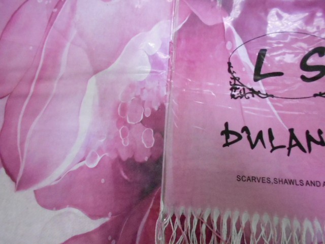 3D цветы палантин