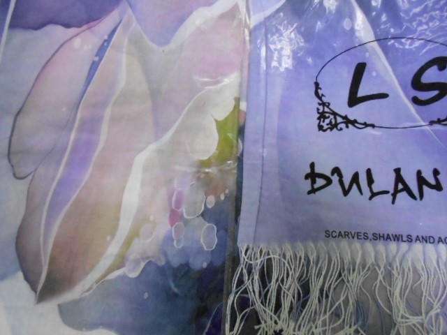 3D цветы палантин