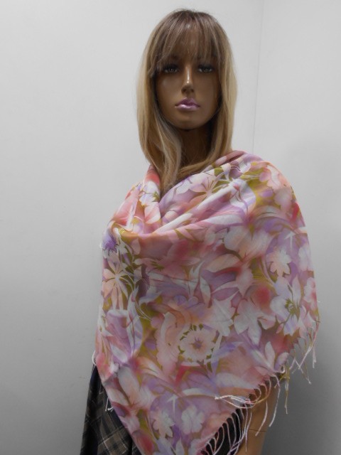 3D цветы платок