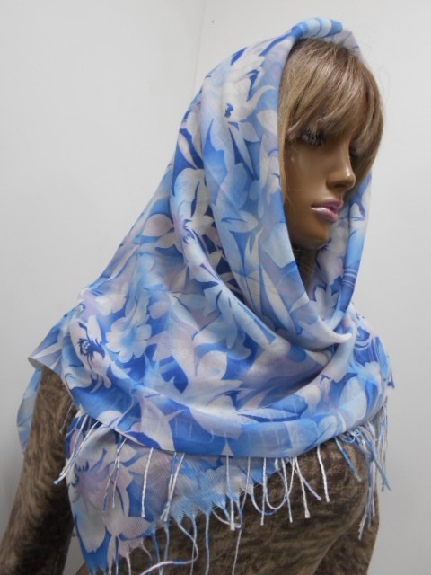 3D цветы платок