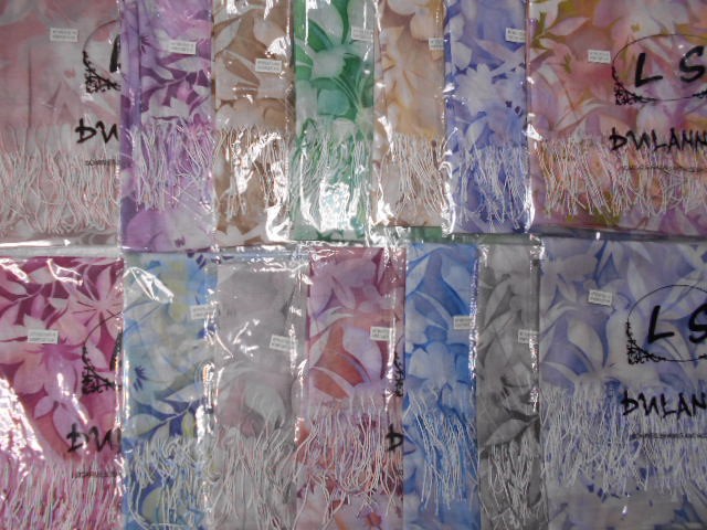 3D цветы платок