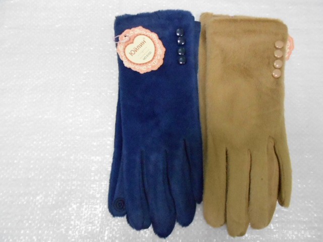  перчатки жен. экомех+под замшу