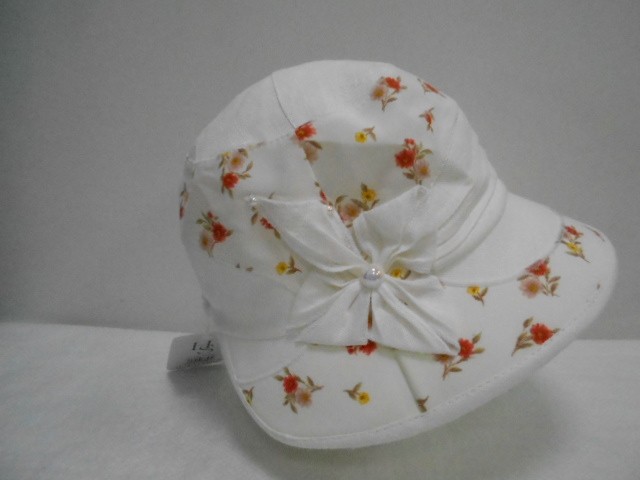  Шляпа лён цветы